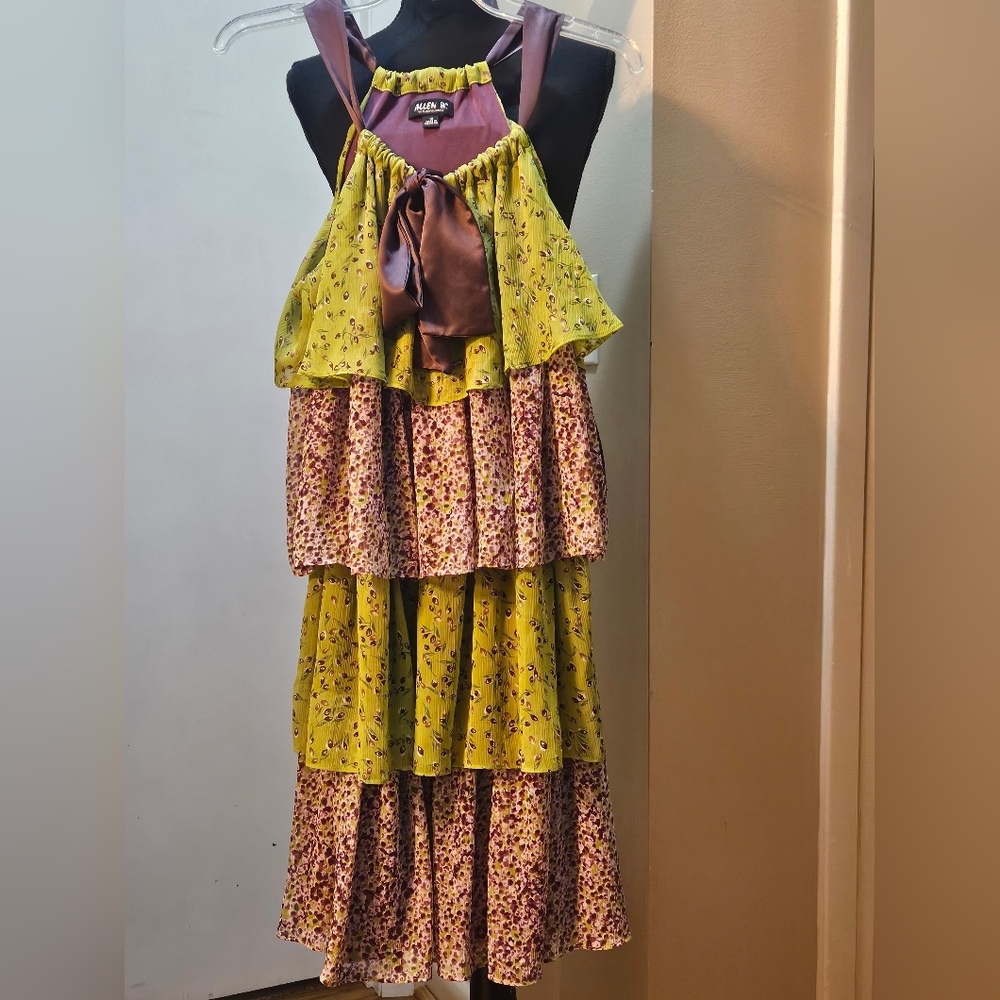 Allen B. By Allen Schwartz Purple and Green Dress Size 10